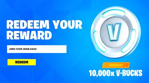 REDEEM FREE 10 000 V BUCKS CODE How To Get VBucks Code In Fortnite