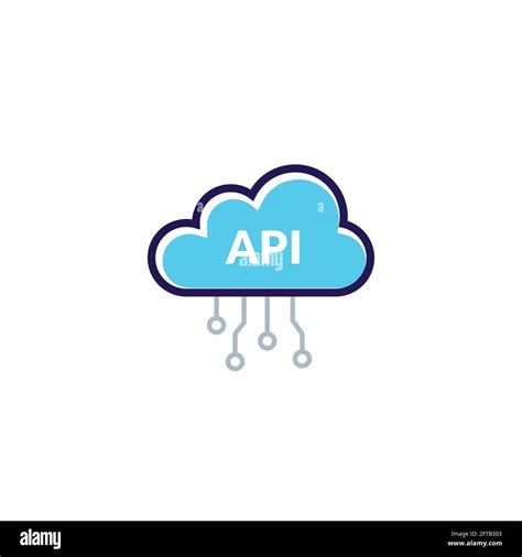 Api Cloud Integration Icon Datenprozess Flaches Vektor Web Api Cloud