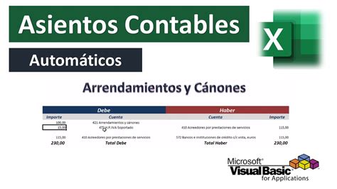 Macros Excel VBA 37 Ejemplo UDF Que Crea El Asiento Contable Del