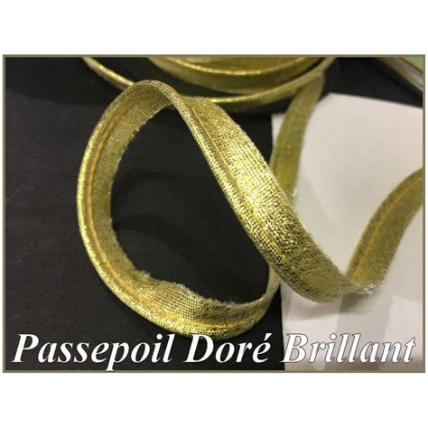 Passepoil Lurex Dor Brillant Pour Finitions Et Bordure De Vetement