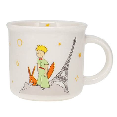 Taza café expreso en porcelana Kiub El Principito Zorro y Torre Eiffel