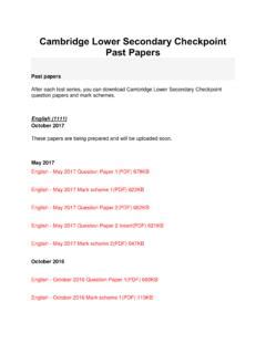 Cambridge Lower Secondary Checkpoint Past Papers Cambridge Lower