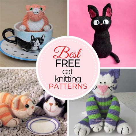 15 Free Cat Knitting Patterns Cute Easy Cats Kittens TREASURIE