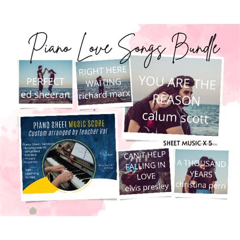 Piano Love Songs Bundle (5 PDF piano sheet music) | Shopee Malaysia