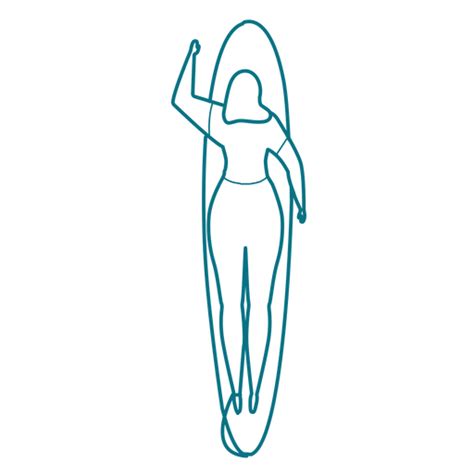 Design Png E Svg De Mulher Nadando Prancha De Surf Para Camisetas