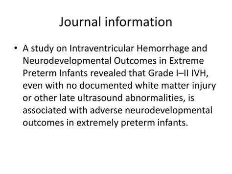 Intraventricular Hemorrhage Ppt