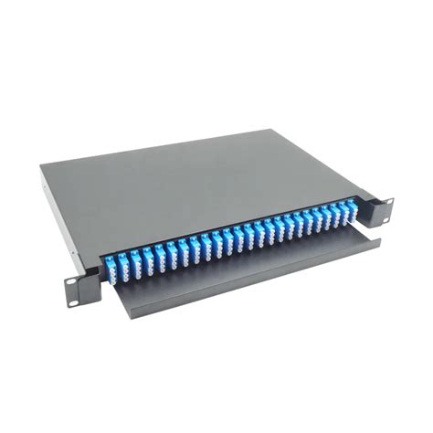 Rack Mounted Sliding Type U Port Fiber Patch Panel Lc Upc Quad