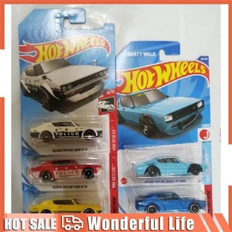 Hot Wheels Mattel Nissan Skyline 2000 GT R GTR Blue Japan Police Kenmeri 2000GT Liberty Walk