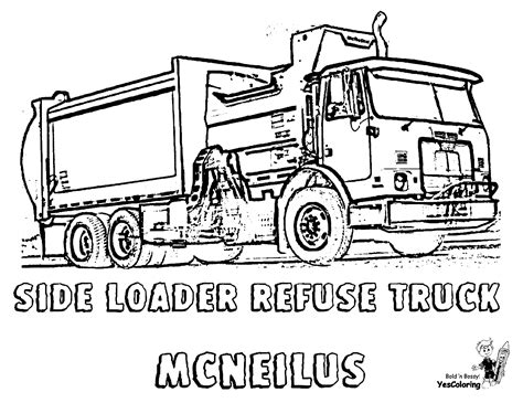 Simple Garbage Truck Coloring Page - Free Printable Coloring Pages