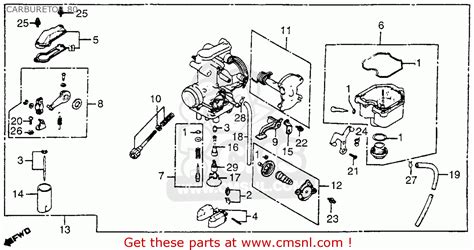 Honda Xr500 1980 A Usa Carburetor 80 Schematic Partsfiche