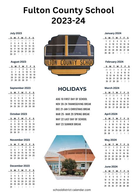 Fulton County Schools Calendar Holidays 2023-2024