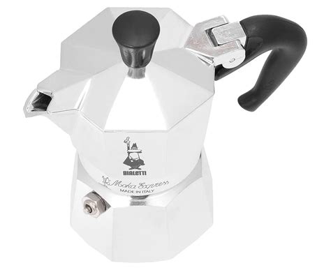 Bialetti Cup Moka Express Stovetop Espresso Coffee Maker Silver