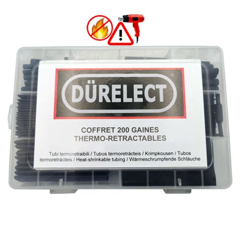 Coffret DÜRELECT assortiment de 200 gaines thermorétractables Norauto