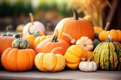 Premium Photo Autumn Pumpkins Harvest For Halloween And Thanksgiving