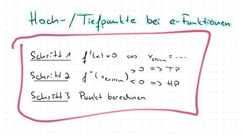 Hoch Und Tiefpunkte Bei E Funktionen YouTube