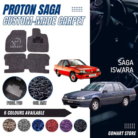 PROTON SAGA ISWARA Carpet 5pcs Set Car Floor Coil Mat Karpet Lapik