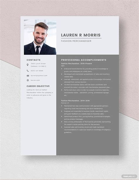 Fashion Merchandiser Resume in Word, Pages - Download | Template.net