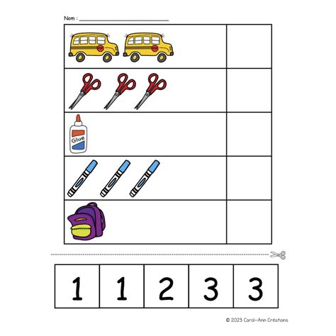 Activit De D Nombrement Rentr E Scolaire