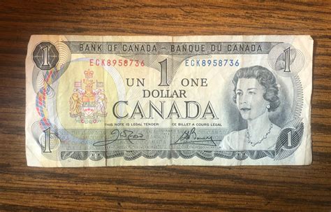 Canadian One Dollar Paper Bill 1973 Bank of Canada - Etsy