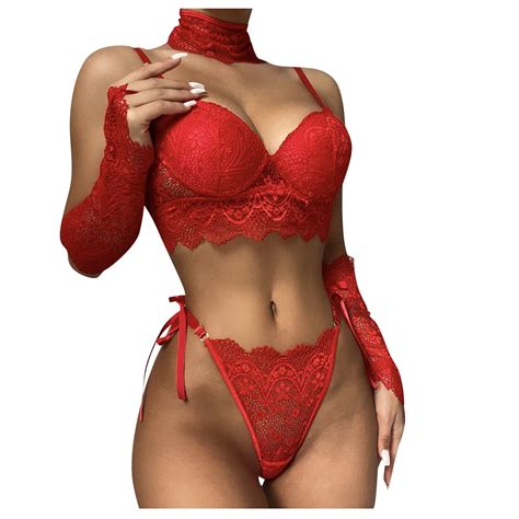 Xhjun Women Teddy Pieces Lingerie Babydoll Sets Sheer Bodysuit Bra