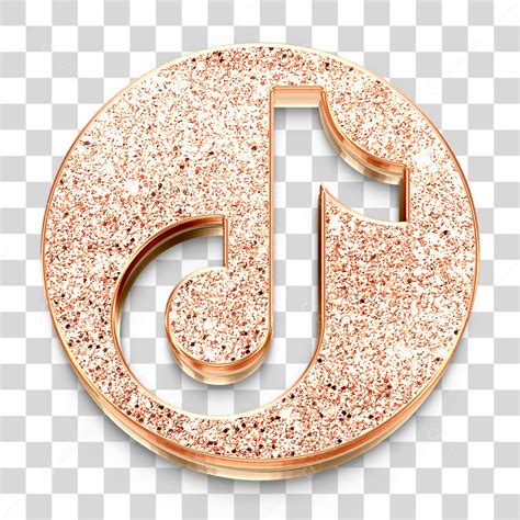 Arte Png Gr Tis Glitter Dourado Logo Do Tik Tok Para Baixar Gr Tis