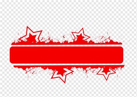 Red Decorative Borders Star Rectangle Red Png PNGWing