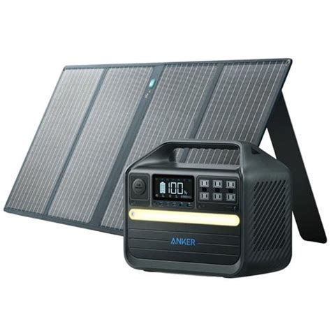 Anker 555 PowerHouse 1000W 1024Wh Portable Power Station w/625 100W Solar Panel A1760111-1 ...