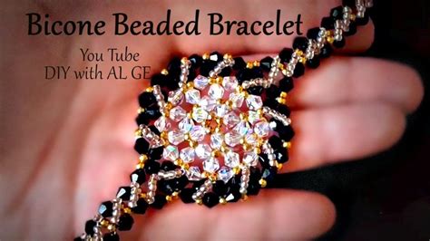 How To Make Bicone Beaded Bracelet Crystal Beads Bracelet Diy Beaded Bracelets Making