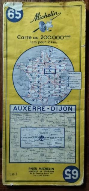 Ancienne Carte Michelin N Dition De Auxerre Dijon