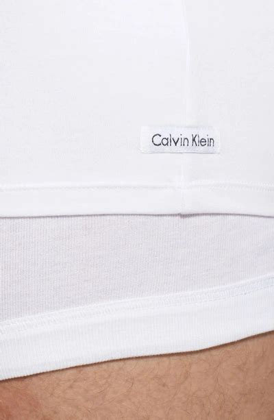 Calvin Klein Mens Stretch Cotton V Neck Undershirt 2 Pack In White