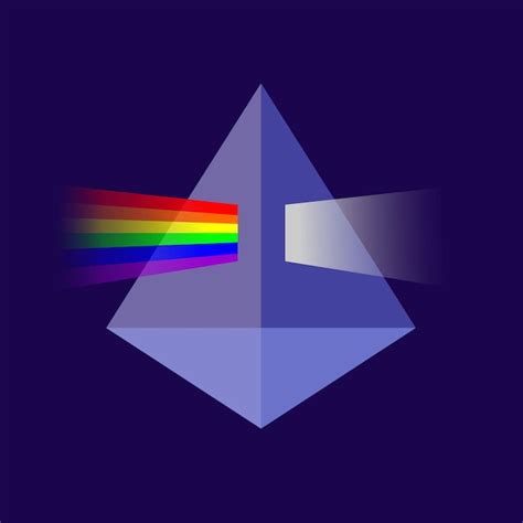 premium vector  triangle  rainbow light