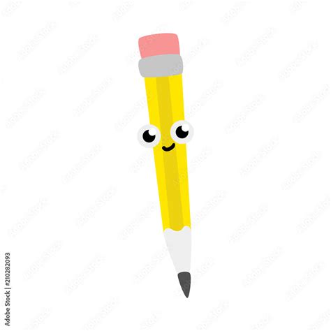 Cartoon Pencil With Face