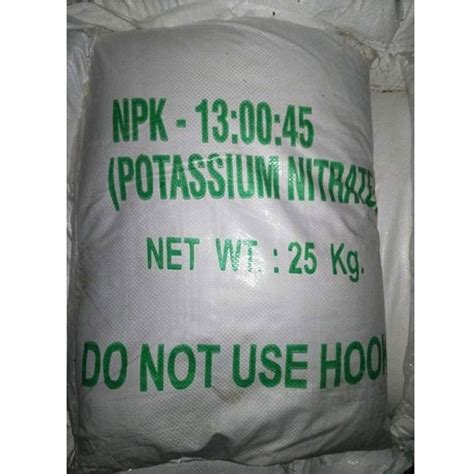 For White Glorious Potassium Nitrate Water Soluble Fertilizers Hdpe Bag Packaging Size 500 G