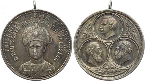 Brandenburg Preu En Silbermedaille Wilhelm Ii Selten Sehr