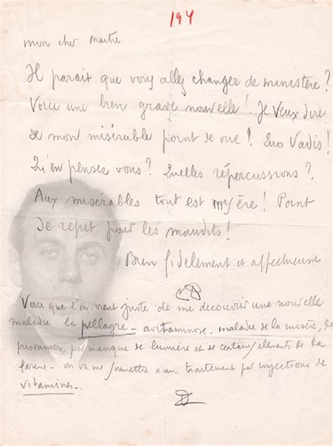 Louis Ferdinand Céline Lettre autographe signée à son avocat