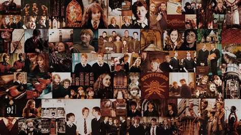 Download Harry Potter Aesthetic Gryffindor Collage Wallpaper ...