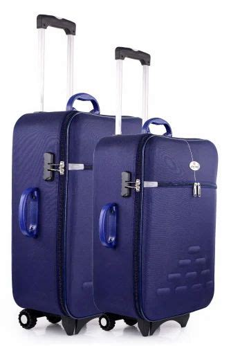 City Bag Royal Blue Polyester Trolley Bag Set Size X X Cm