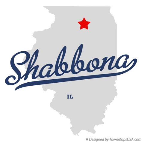 Map of Shabbona, IL, Illinois