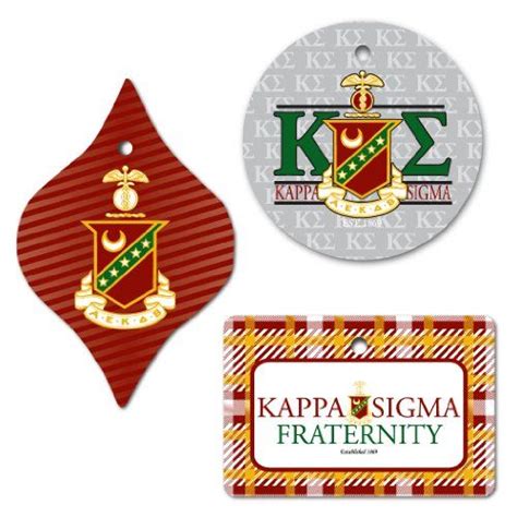 Victorystore Holiday Ornaments Kappa Sigma Ornaments Set Of 3 1 Round