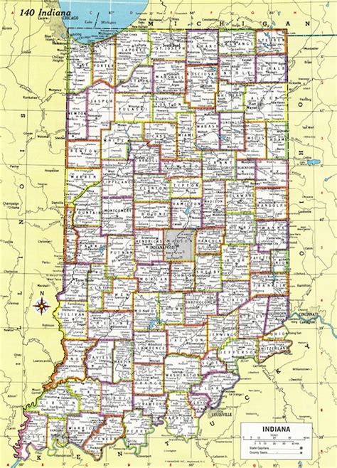 Map Of Indiana Counties Printable