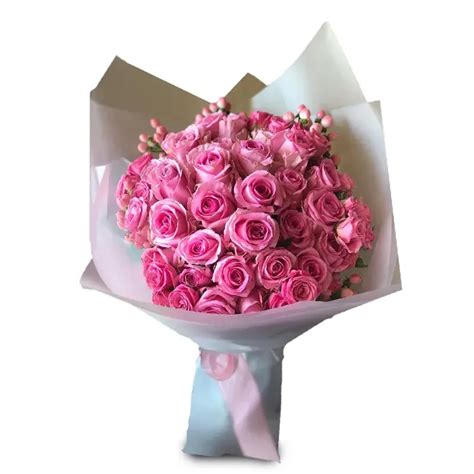 Bouquet Of 50 Pink Roses Gulfflora