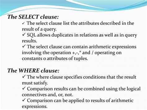 Structure Of Sql Queries Ppt