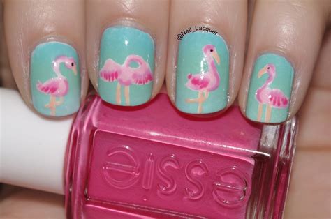 Flamingo nail art tutorial - Nail Lacquer UK