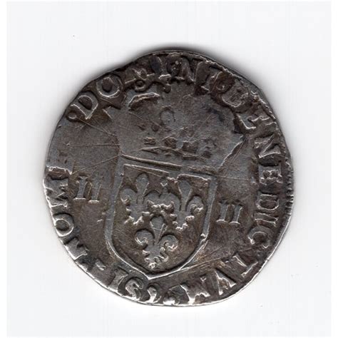 1598 France Henry Iv Iiii ¼ Ecu Coin Obverse Henricvsiiiidgfranc