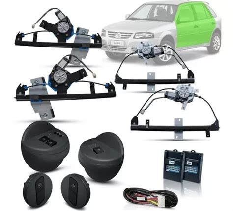 Kit Alza Cristales Eléctricos Vw Gol G4 4 Puertas Completo Cuotas sin