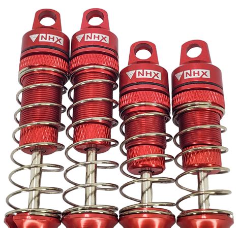 NEW NHX Aluminum Front Rear Shocks 4 Losi Mini T 2 0 Red FREE US