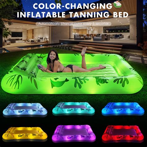 Deeprbetter Inflatable Tanning Pool Lounger Float For Adults X