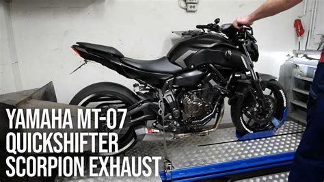 Mt 07 Dyno Run Quickshifter Scorpion Decat Exhaust Youtube