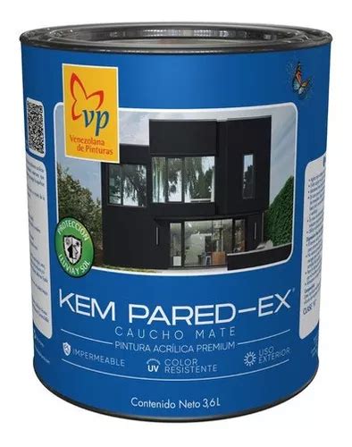 Pintura Caucho Mate Para Exterior Marfil Galon Kem Pared Ex Mercadolibre