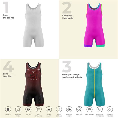 Men's Wrestling Singlet Mockup :: Behance